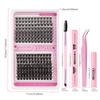 Diy Segmented Single Cluster Of False Eyelashes 10-16Mm Eyelashes C Curvature Dense Curl