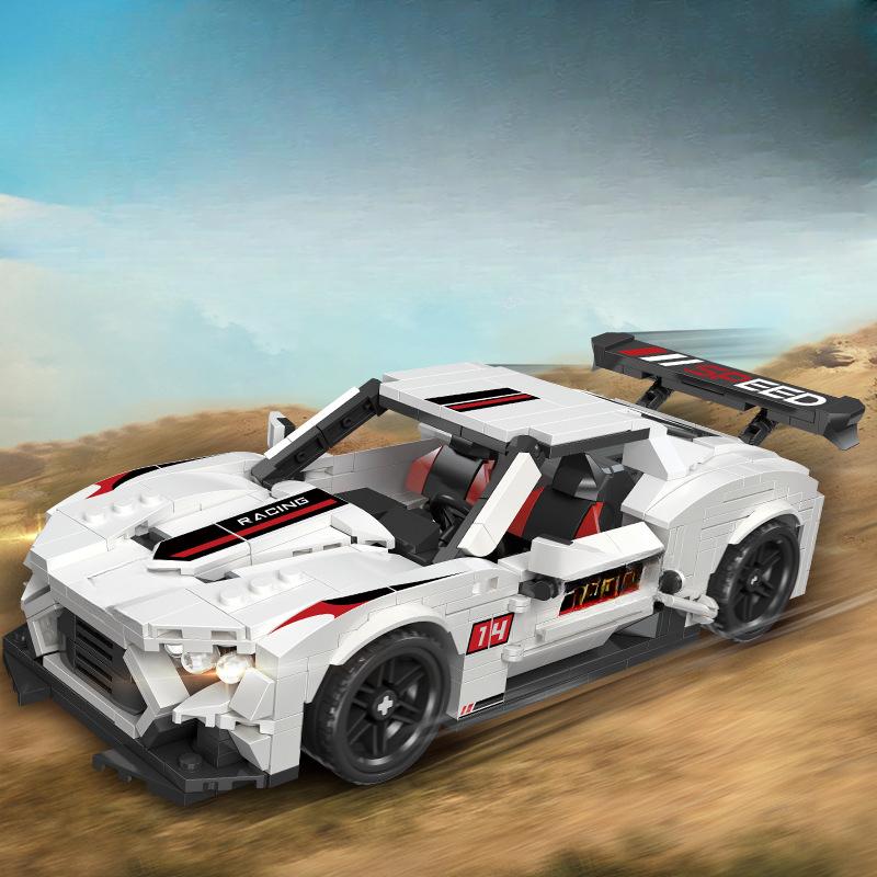 Children'S Toy Car Small Particle Assembly Diy Assembling Technology Building Blocks New