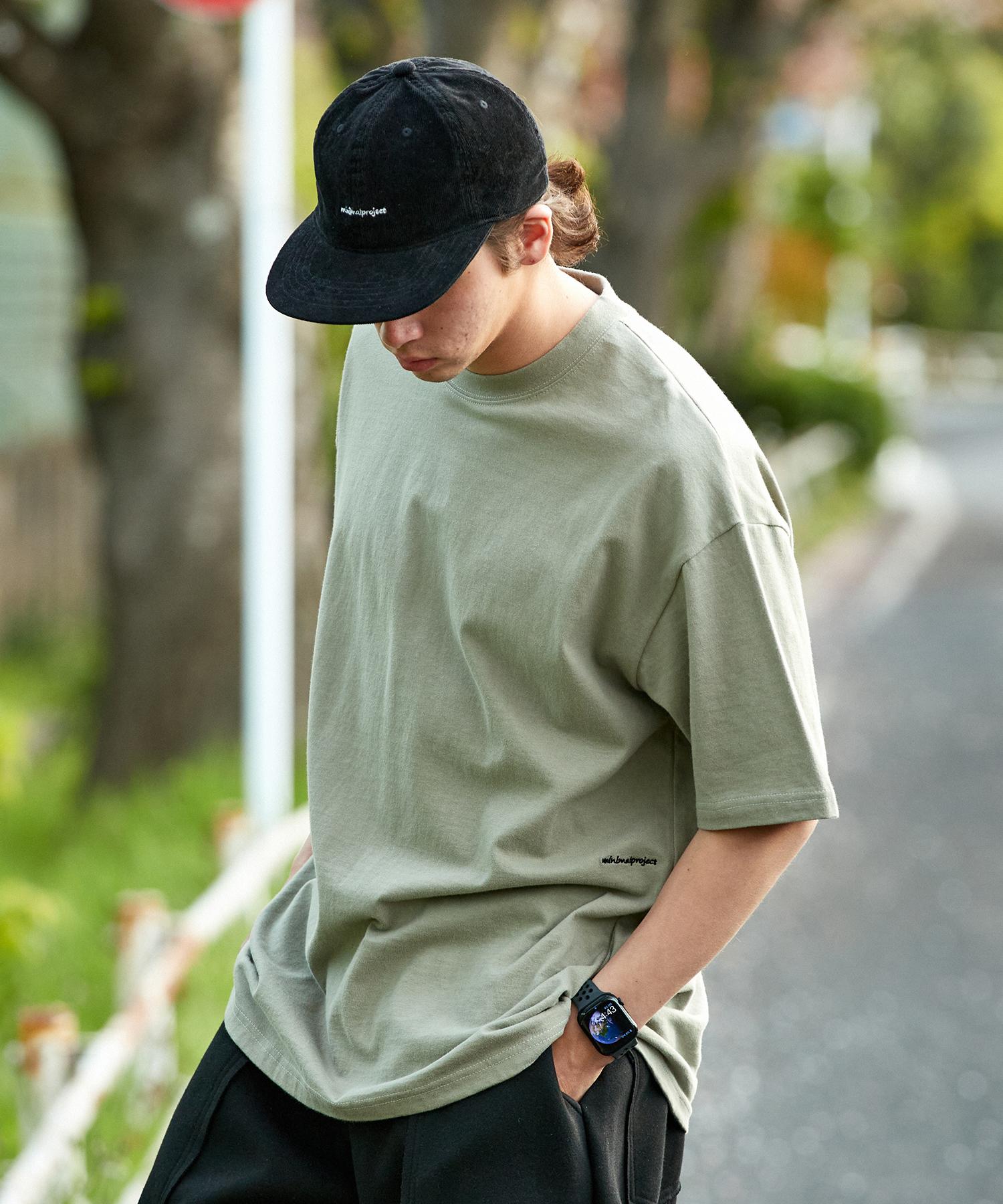 Minimal Project Basic Cotton Drawing Embroidery Oversized Short Sleeve T-Shirt Mst144 [Khaki] Khaki/M