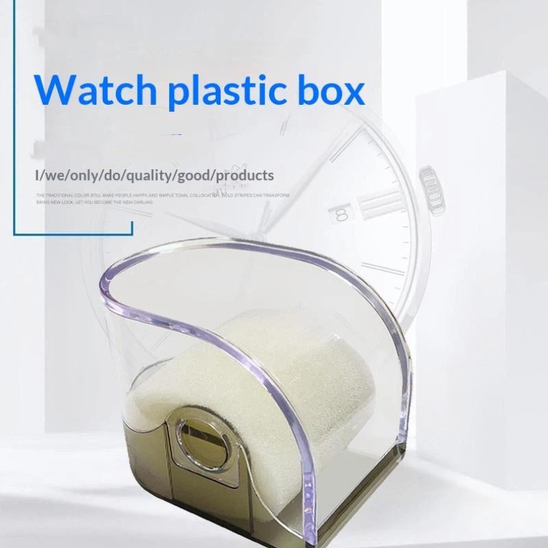 1Pcs Rectangular Transparent Box Plastic Watch Display Storage Holder Case Adult Children'S Smart Watch Protective Box Organizer