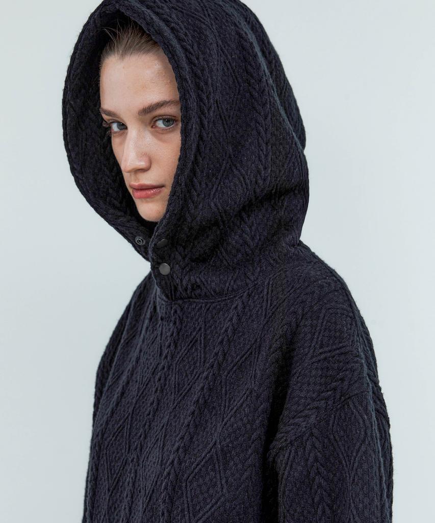 Fisherman Snap Hoodie_Black