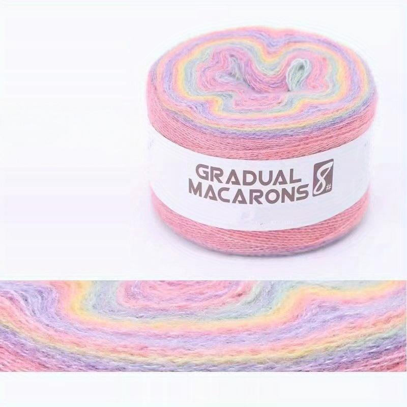 6pcs Gradient Yarn Chunky Polyester Knitting Bundle for Gloves & Hats - Multicolor Ombre, 600g DIY Yarn