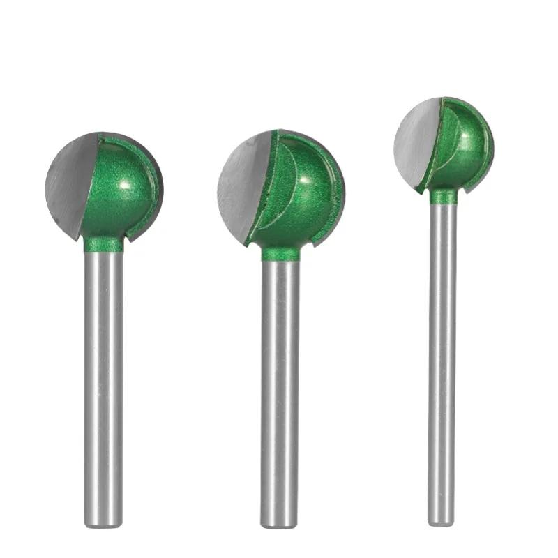 1 buc 3mm/6mm Coadă lungită Cap bilă Rotund Bit de sculptură Bit de freză pentru lemn Cove Freză CNC Rază Miez Carbură de tungsten