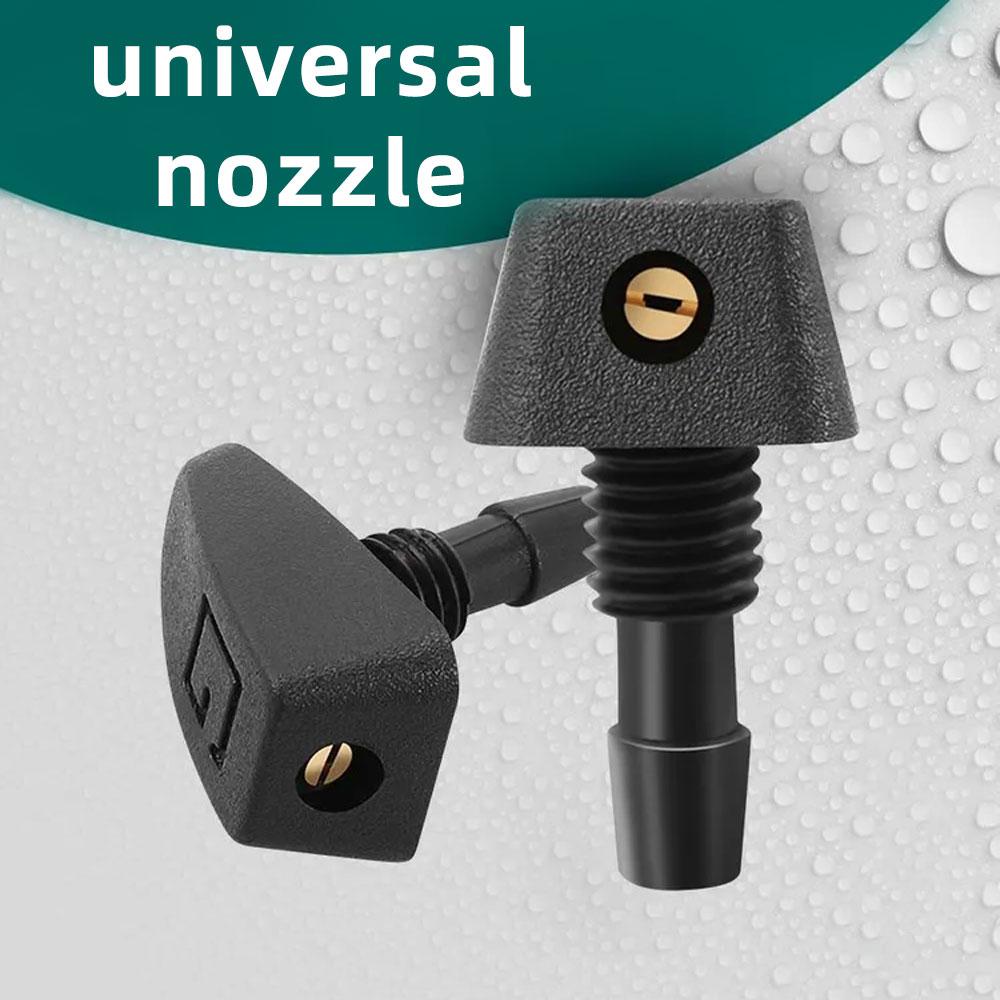 2 Pcs Car Universal Front Windshield Wiper Nozzle Jet Sprayer Kit Water Fan Spout Cover Washer Outlet Adjustment Kit