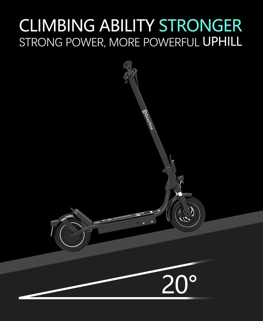 DriveTron DT01 Adult Foldable Electric Scooter: 36V 13Ah Battery, 30 Km/h, 40-50 Km Range, 400W Motor, Front Suspension