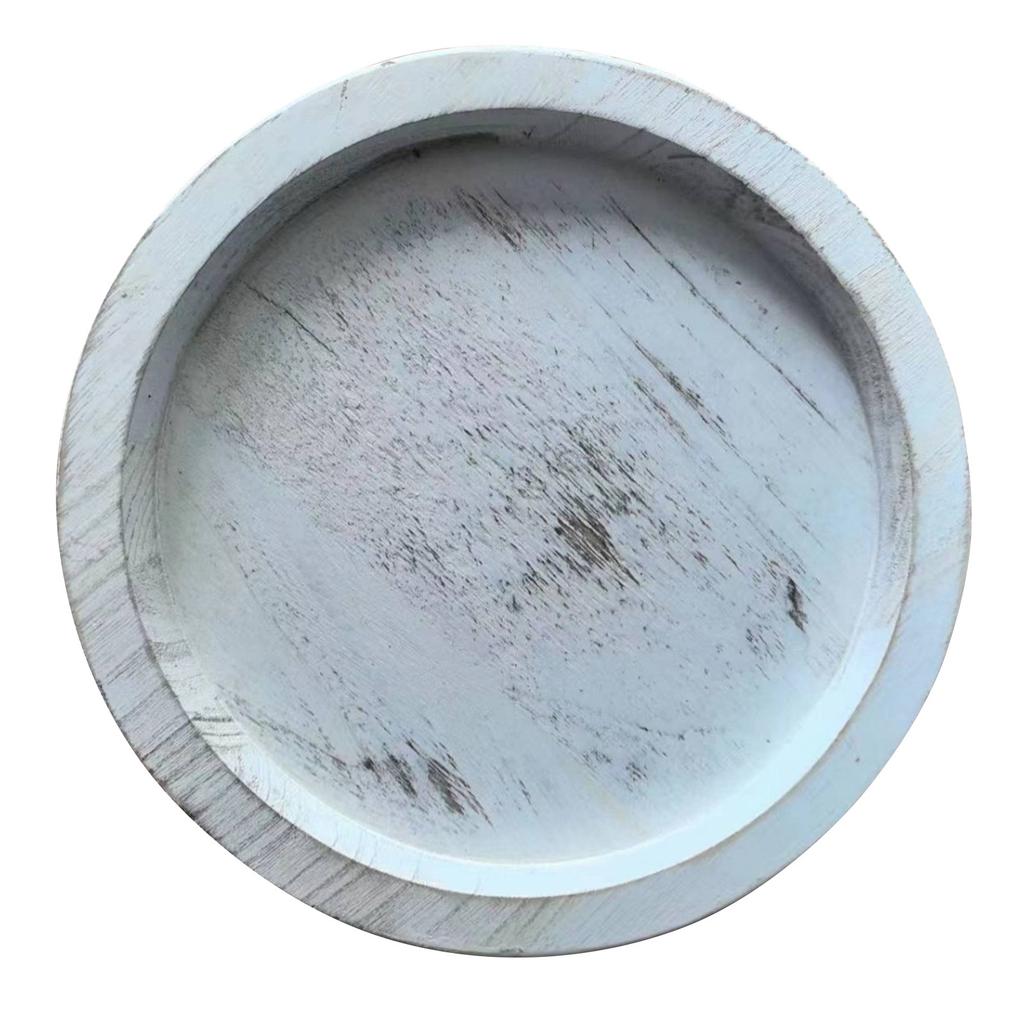 Podnos na svíčku: Kulatý Dřevěný Dekorativní Svícen Malý Stolní Středový Kousek Rustikální Dřevěný Podnos na Čajové Svíčky Pro Vánoce, Svatbu, Sál