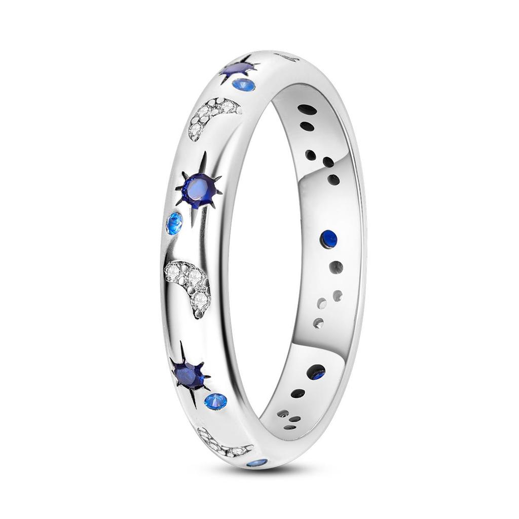 2023 Fashion Silver Plated Princess Tiara Crown Sparkling Love Heart Rings for Women Jewelry Anniversary Gift