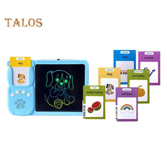 

Обучающая машина Интерактивные флеш-карты ЖК-планшет для письма 255 двусторонних карточек с реальными звуками транспортных средств животных Интерактивные обучающие игрушки для синий