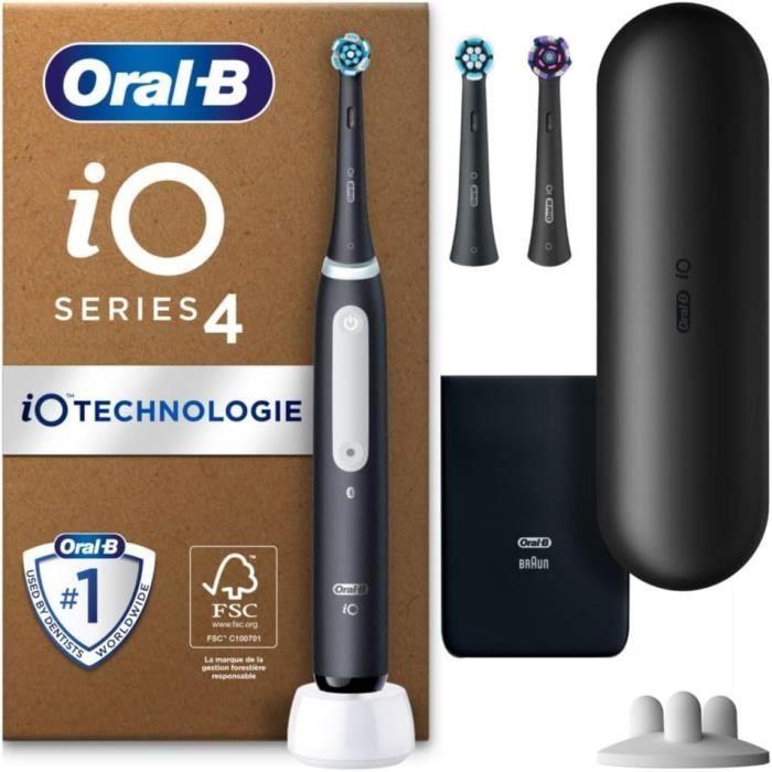 Brosse À Dents Électrique - Oral-B - iO 4 - Noir - 4 Modes - Protection Gencives