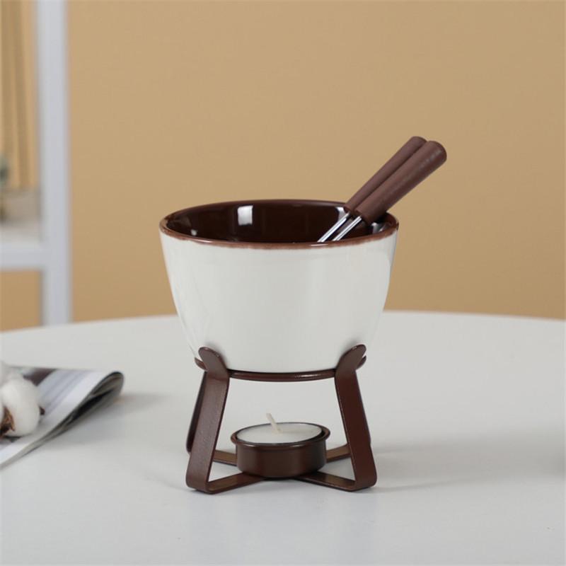 Olla de Cerámica Transfronteriza para Fondue de Chocolate y Queso