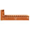 Vidaxl Bed With Shelf, Without Mattress, Waxed Brown, 90X200 Cm, Pine