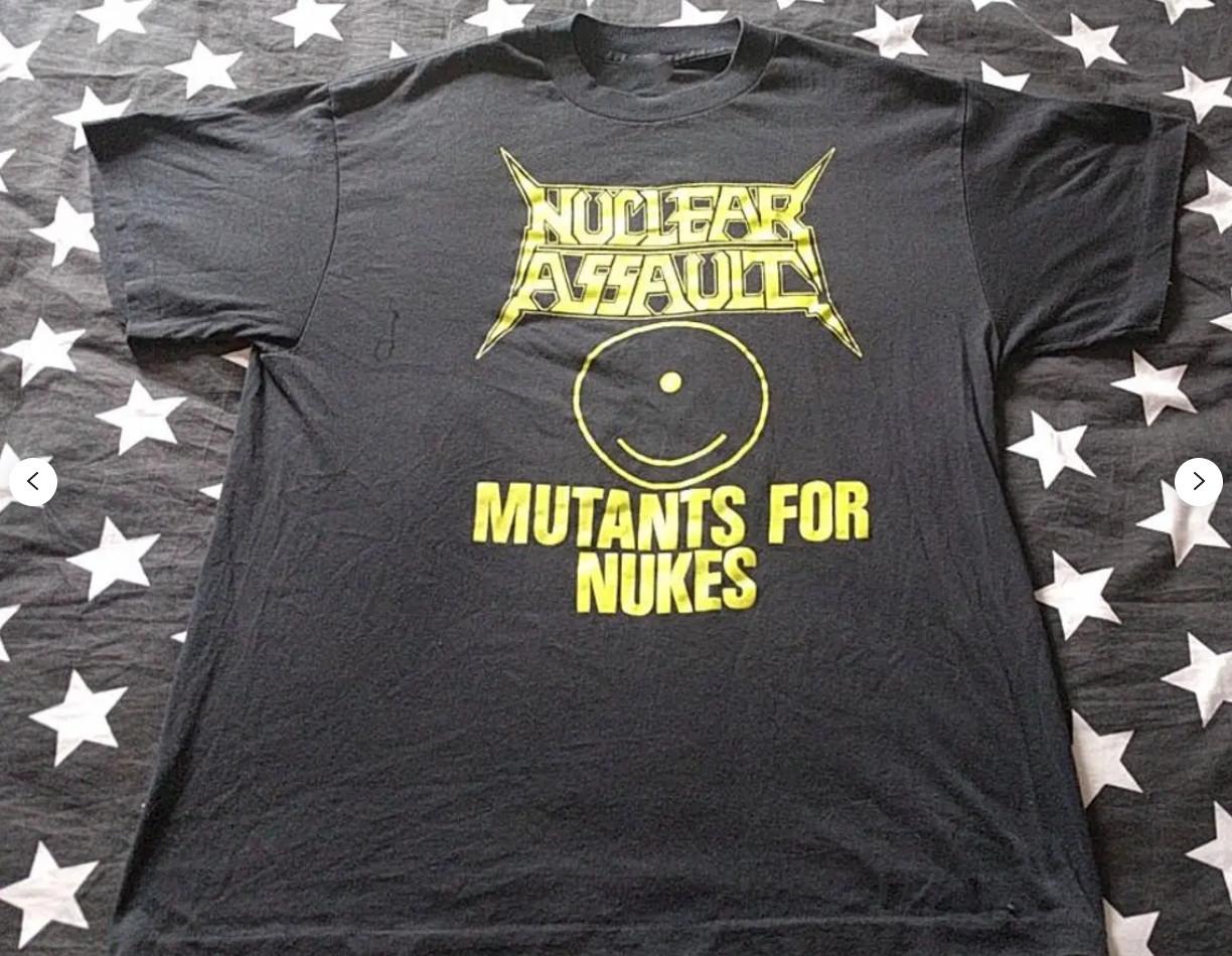 

Nuclear assault mutants for nukes official T-Shirt Mens Womens Tees Top rare vintage thrash metal sla 3XL