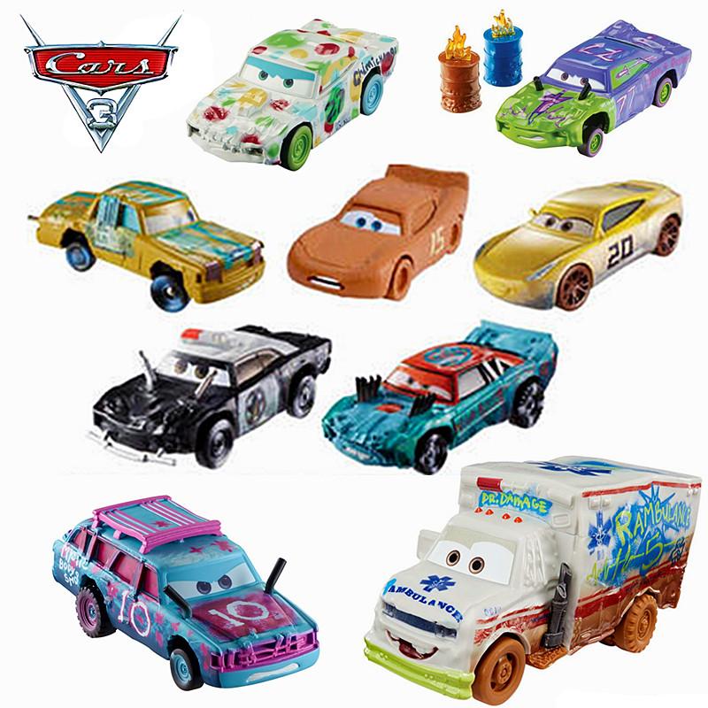 Pixar Cars 3 Das Thunder Valley Crash Party Legierungsauto Polizeiauto Mcqueen Miss Spielzeugauto Schenken Sie Kindern Geburtstagsgeschenke