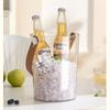 Household Plastic Drink Ice Bucket Hand Raise Appearance Beer Bucket Ice Cooling Water Bucket Large Size Simple Ice Block Storage Bucket