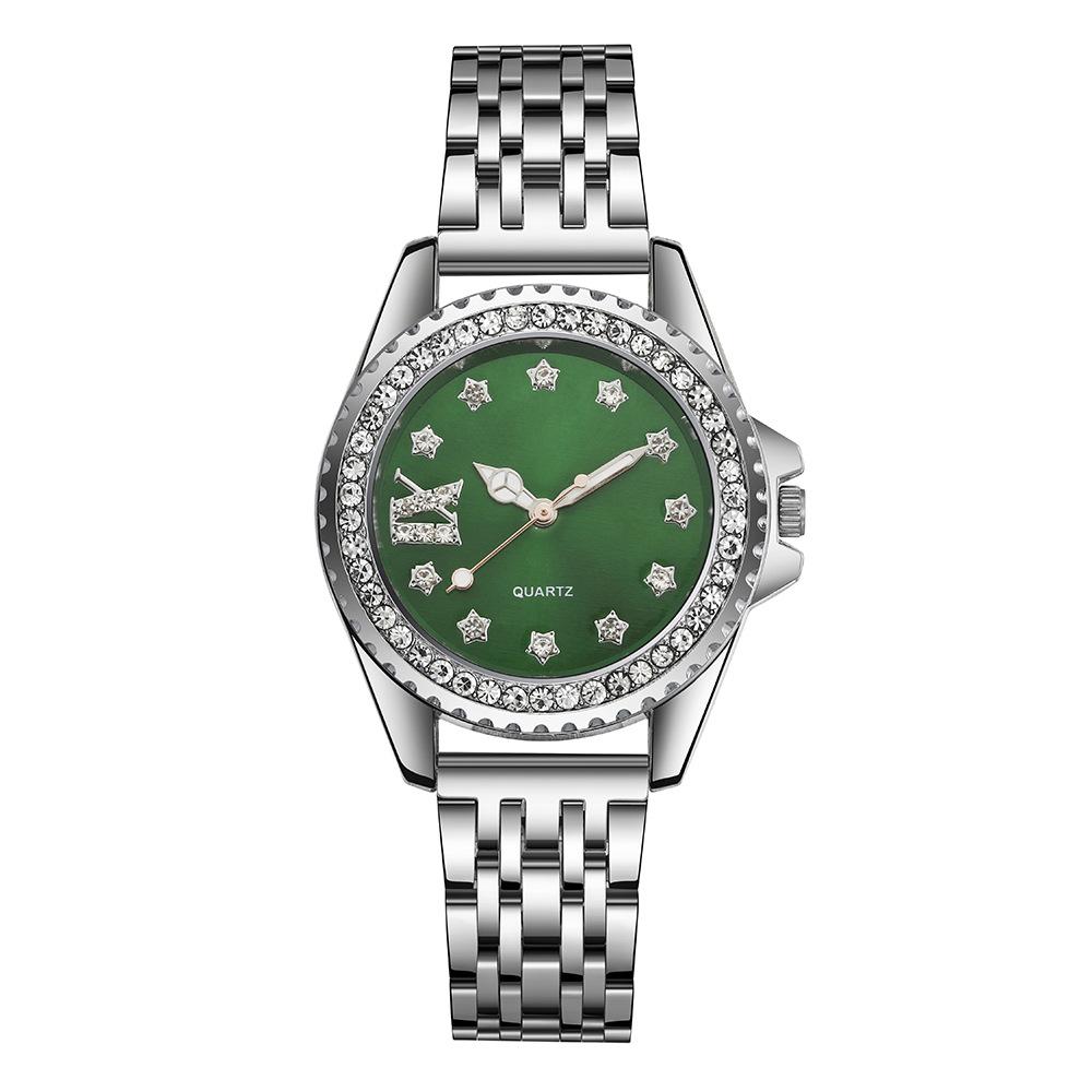 Diamond-Encrusted Women'S Watch Round Watch Not Waterproof Women'S Watch
