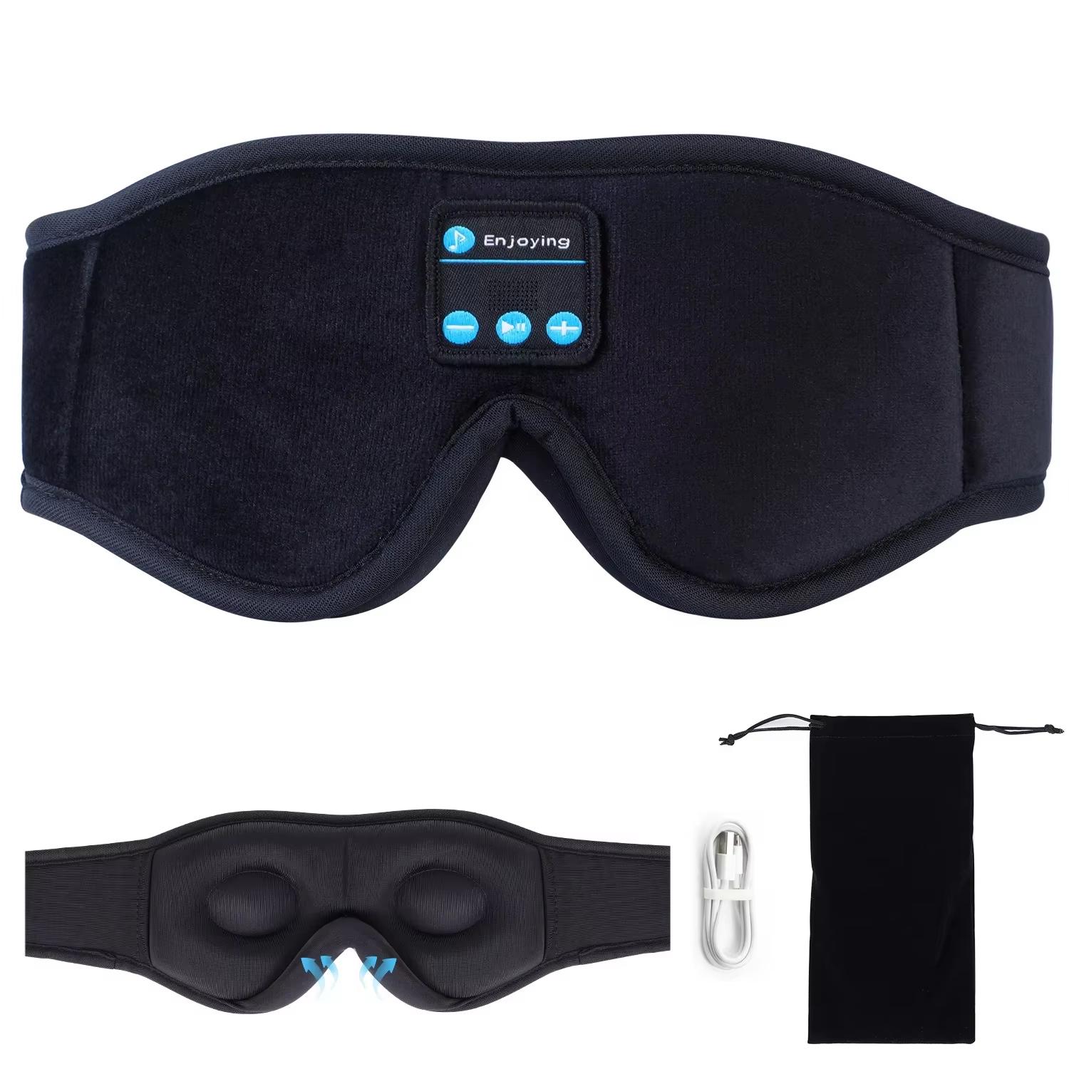 Sleeping Music Headphones Headband Blue Tooth Sleeping Eye Mask Wireless 3D Sleep Eye Mask With Headphones