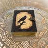 Vintage Gothic Raven Leather Journal - Dark Academia Gift, Writing Diary, Wiccan Grimoire Book Of shadows