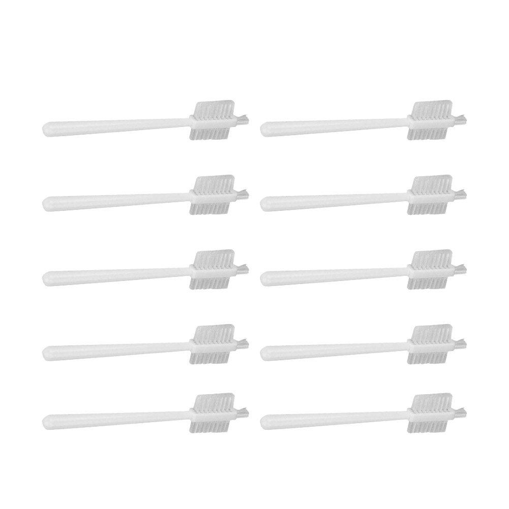 10Pcs Washable Kitchen Cleaning Brush Long Handle Triple Side Bristles for Coffee Grinder Juicer Soymilk Machine Food Processor