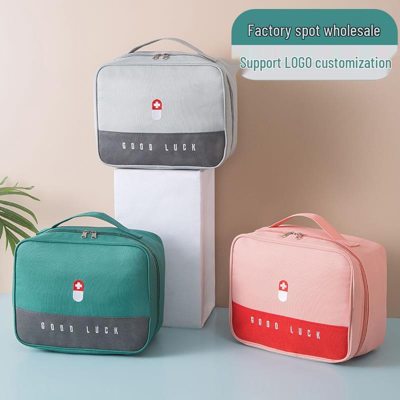 Waterproof Oxford Cloth Double Layer Toiletry Bag: Extra Large Capacity, Portable, for Men's Travel and Makeup Storage.