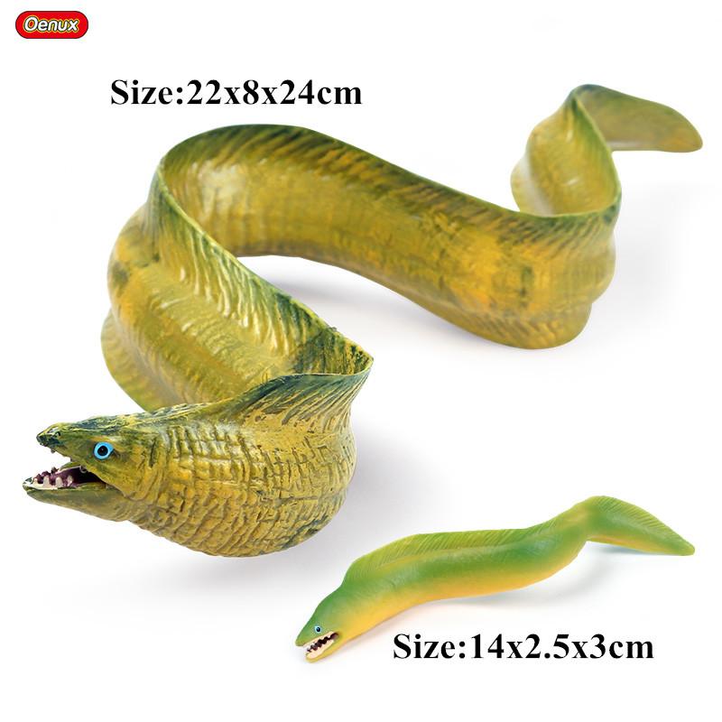 Oenux Undersea Marine Animals Moray Eel Simulation Sea Life Animal Conger Model Figurines Action Figures Learning Toy For Kids
