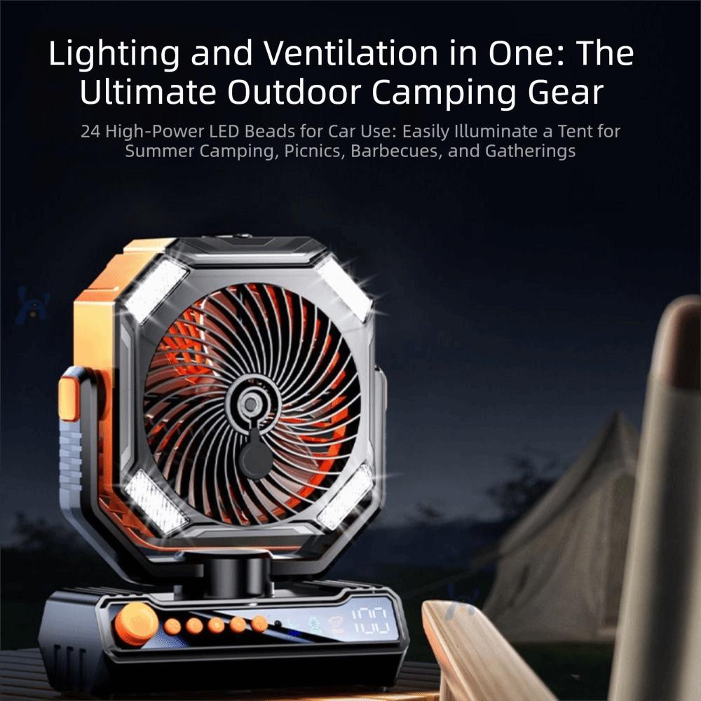 Large Wind Force Camping Fan Quiet Powerful Desk Fan Quiet Operation USB Fan Outdoor Camping