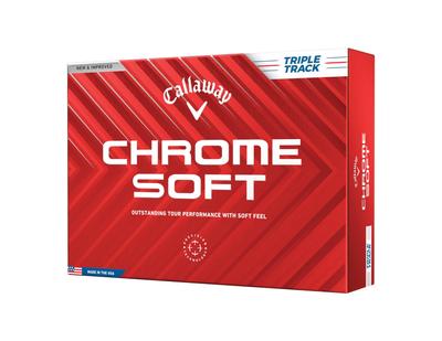 Callaway Golfová loptička CHROME SOFT 24 TRIPLE TRACK 1 Tucet (12 kusov) 3-dielna konštrukcia Trojitá dráha Biela