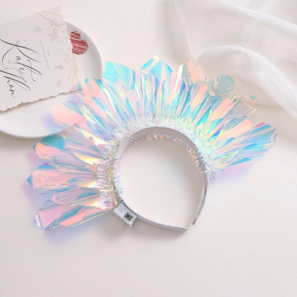 Glowing Crown Hairband LED Flashing Headdress Fashion Hair Hoop