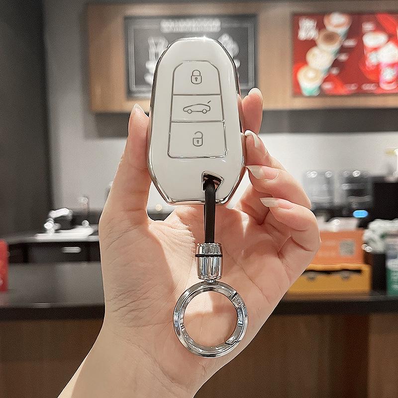 

Чехол для ключа автомобиля Peugeot: Подходит для моделей Dongfeng 4008, 2008, 5008, 308, 408, 508L, 3008