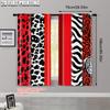 Set Of 2 Curtain Print Red Zebra Leopard Without Rod Outdoor Decorations Ldeal Bedroom Living Room For Great Made Polyester Machine Washable