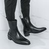 Classic Comfy Ankle Boots Botas Men's Casual Leather Chelsea Boots New Design High Top Shoes Pointed Toe Business Shoes
