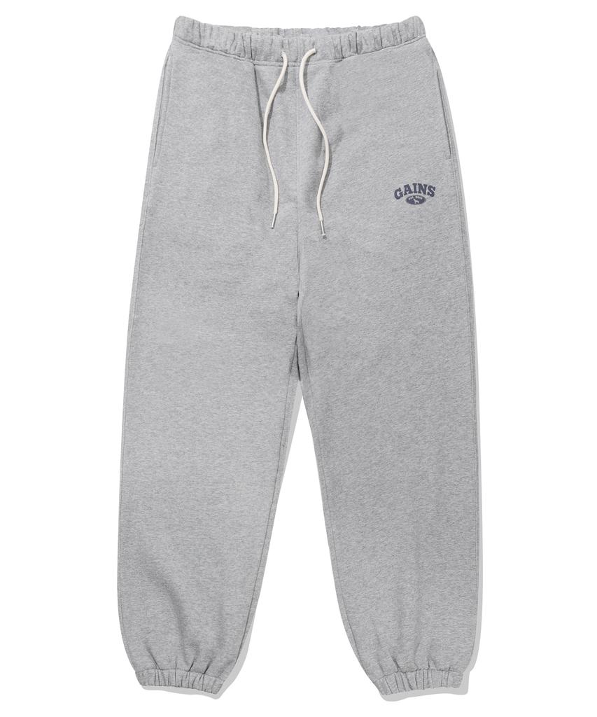 GAINSBORO Golden Logo Jogger Pants_Melange Grey