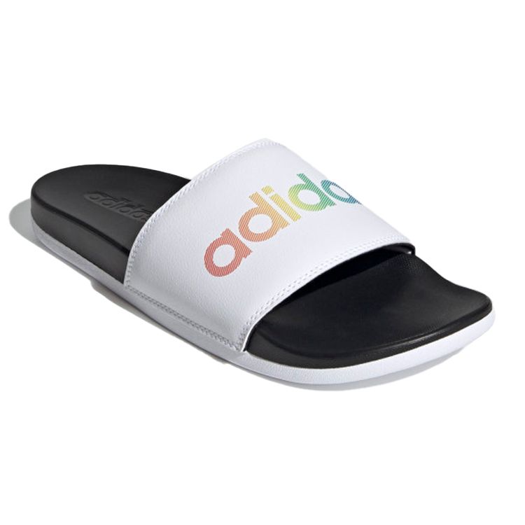 Adidas Adidasi Adilette Comfort Slide White Multi Unisex Core-Black Cloud-White H02488