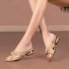 Chunky-heeled One-shoulder Shoes Are Versatile Low-heeled Flip-flops for Women