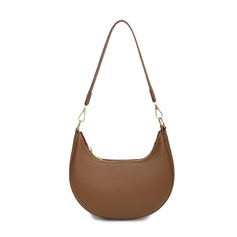 Moon Shaped Baseball Bag High-end Scratch-resistant Single Shoulder Bag for Women Shopping Gathering Weekend Trip