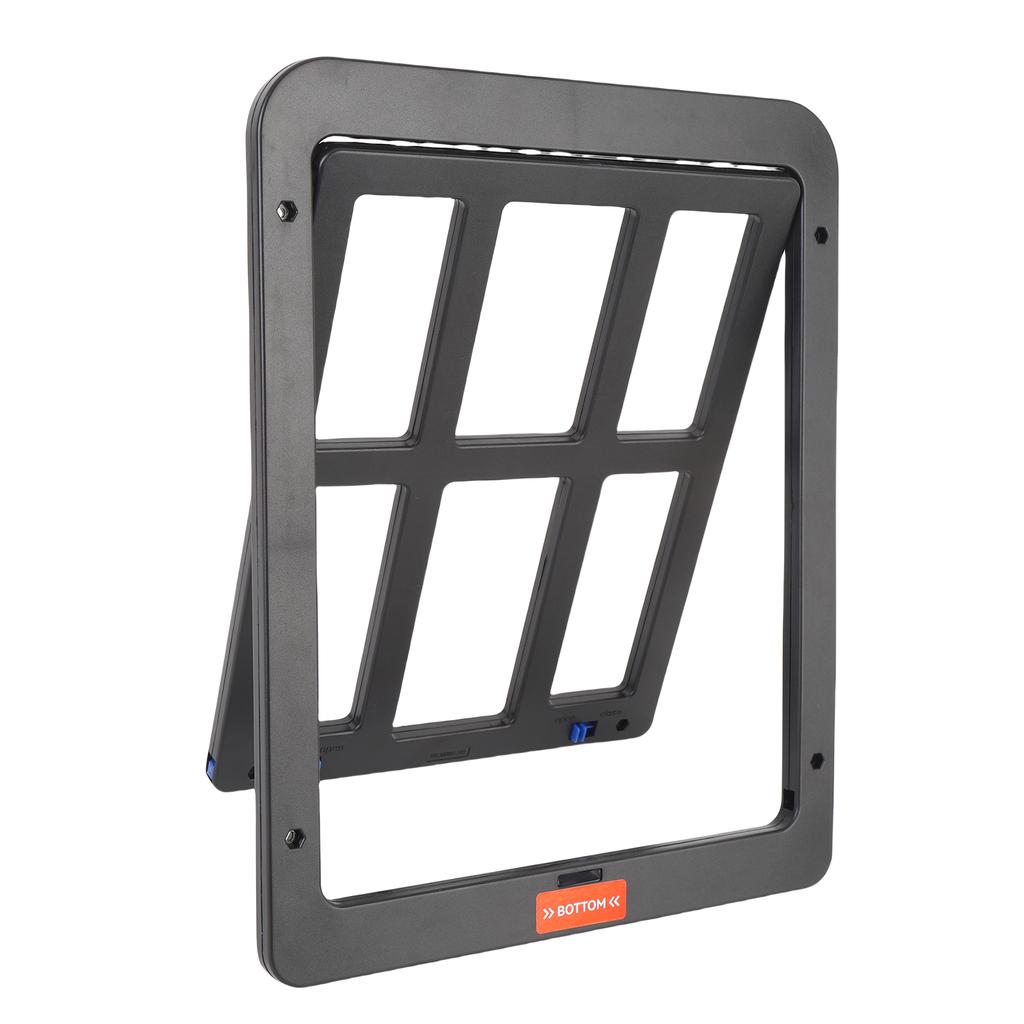 Dog Screen Door Plastic Easy Access Enhanced Ventilation Multifunctional Pet Screen Door Black