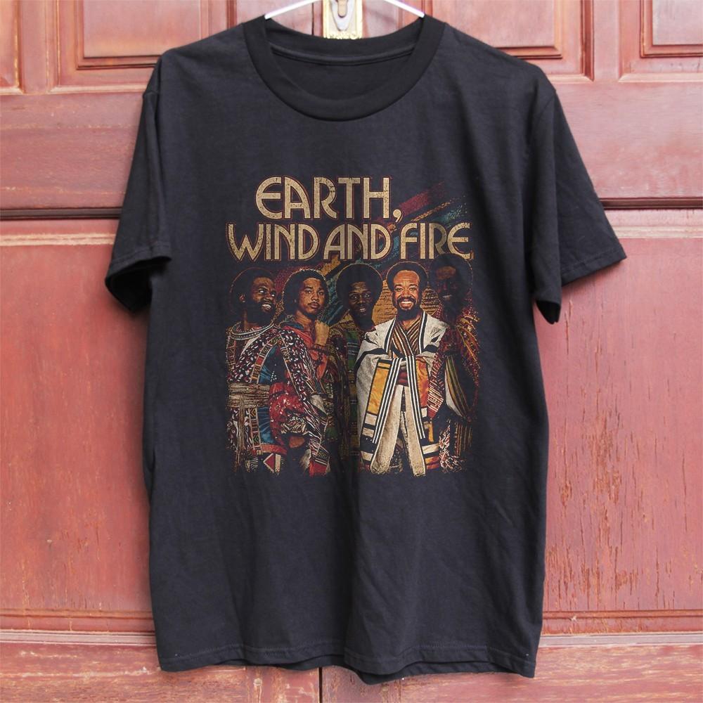 Earth Wind And Fire Band Photo Vintage Graphic T Shirt S-5XL S