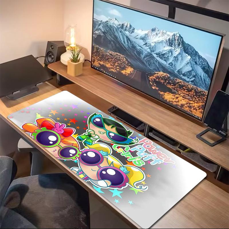 The Powerpuff Girls2 Print Cushion Non-slip Laptop Tablet Big Mousepad XXL Mat Mini PC Playmat With Lock edge