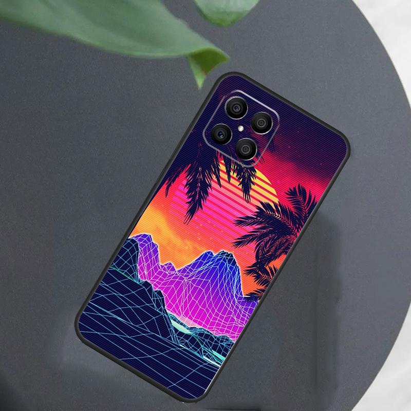 Synthwave Retro 80s Neon For Honor Magic 7 Lite 6 5 8 Pro Case For Honor 200 400 70 90 X8c X8b X9a X9b X9c X9d Win RT