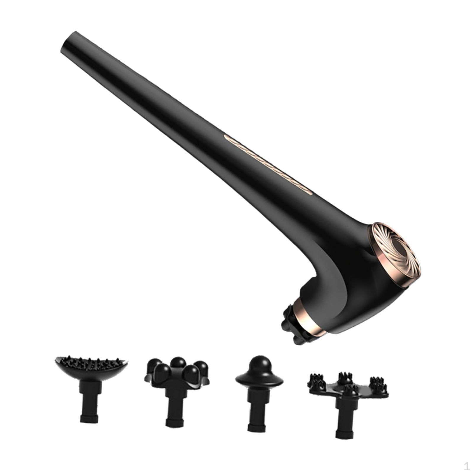 Handheld Massage Machine Back Massager 5 Modes for Athletes Electric Equipment Shoulder Black and Golden
