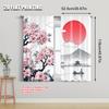 Window Treatment Curtains Oriental Cherry Durable Polyester Fabric Without Electricity Festive Holiday Perfect Curtain