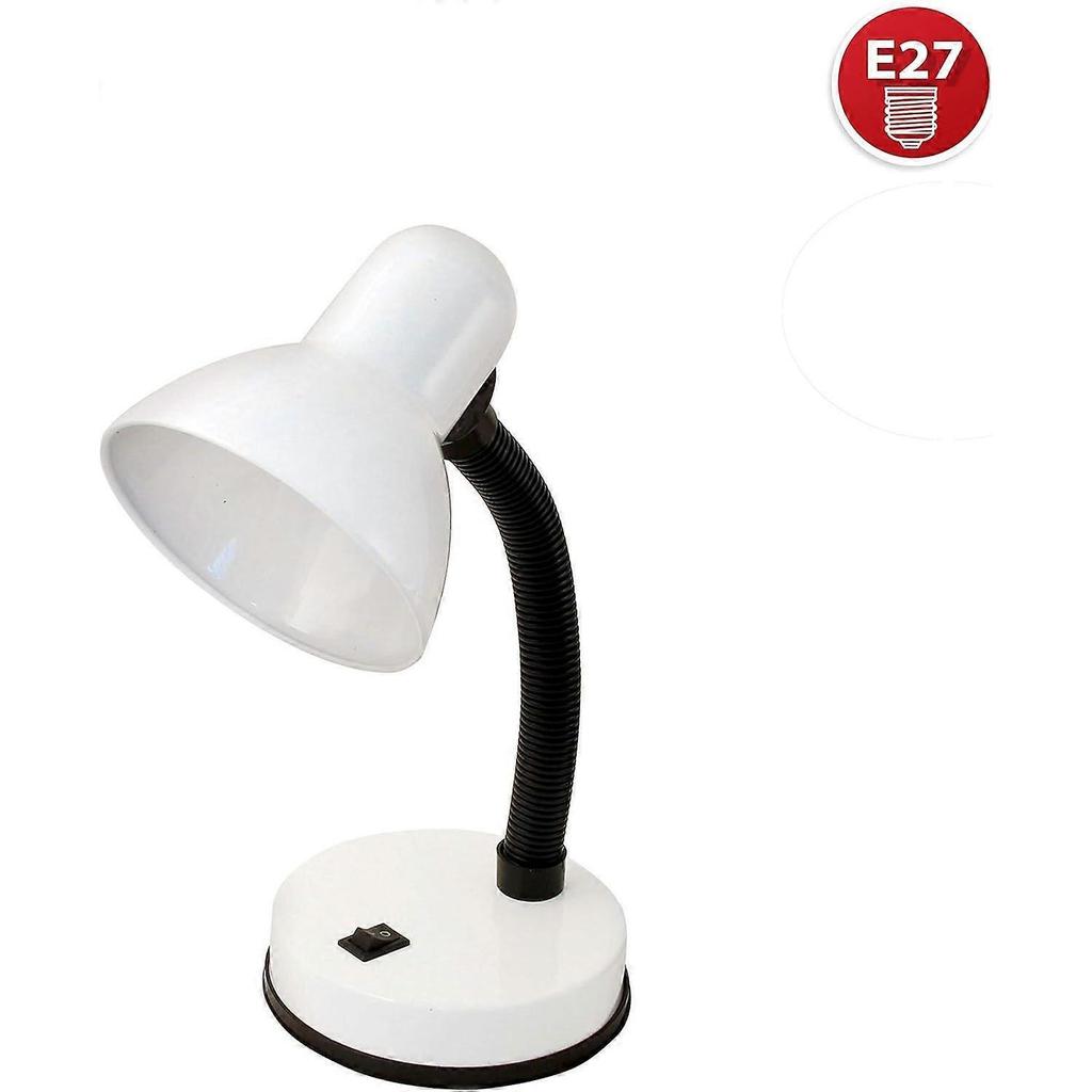 TL1201-B Clamp Lamp, Base for E27 Bulb, LED Compatible, Flexible Arm, with Cable and Switch. made of metal. for Children's room, Office, Nightstand, B