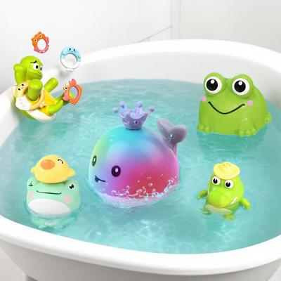 Rechargeable LED Crocodile & Whale Bath Toys - Spraying Water Induction for Kids