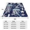 Fish Jellyfish Ocean Animals  Blankets Soft Warm Flannel Throw Blanket Bedding for Bed Living Room Picnic Travel Home Couch