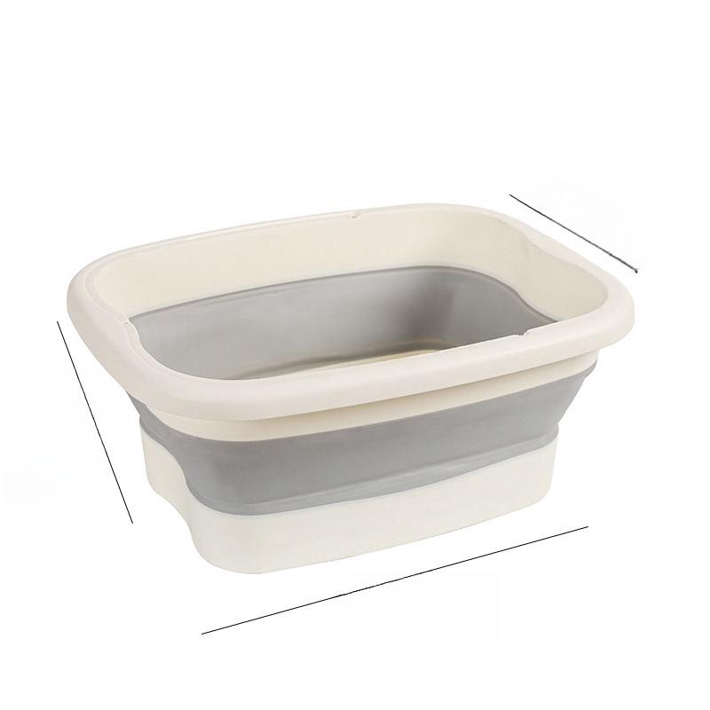 Fotskål Sammenleggbar Vannbøtte Bærbar Oppbevaring Husholdningsmassasje Helsebevaring Fotbadkar Leggdekket Isolert Fotvaskebasseng