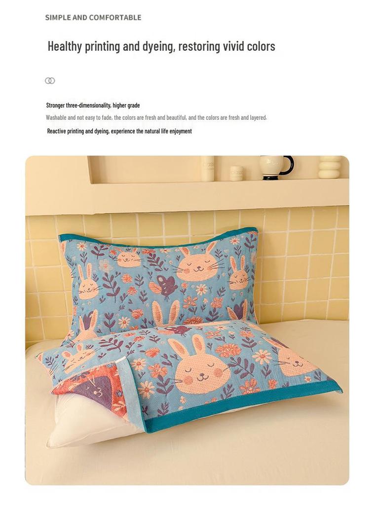 Three-layer Cotton Gauze Blanket - Versatile for Office Nap, Sofa, Air Conditioning, and Summer Quilt Uses