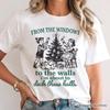 Patchwork Santa Claus T-and Kids Tshirt, Retro Christmas Holiday Tee