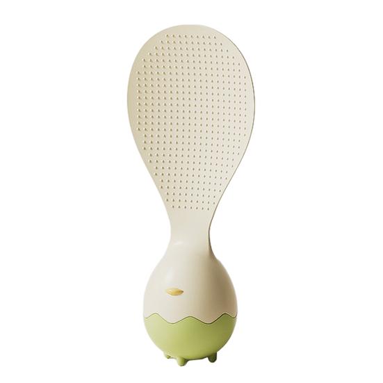 Egg-Shaped Standing Rice Spatula Non-Stick Raised Dots Rice Scoop Cute PP