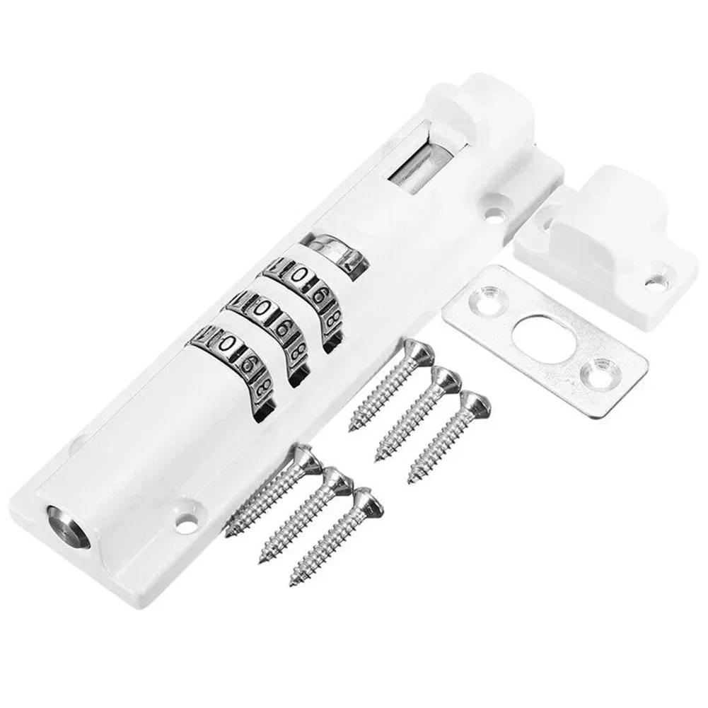 

Дверной замок с паролем, раздвижной кодовый болт для ворот, гаражного шкафа, противоугонная фурнитура для дома, дверной замок безопасности ворот белый