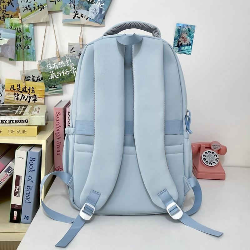 Cute and lightweight backpack, junior high school and high school schoolbag, large-capacity student schoolbag, high value and burden reduction