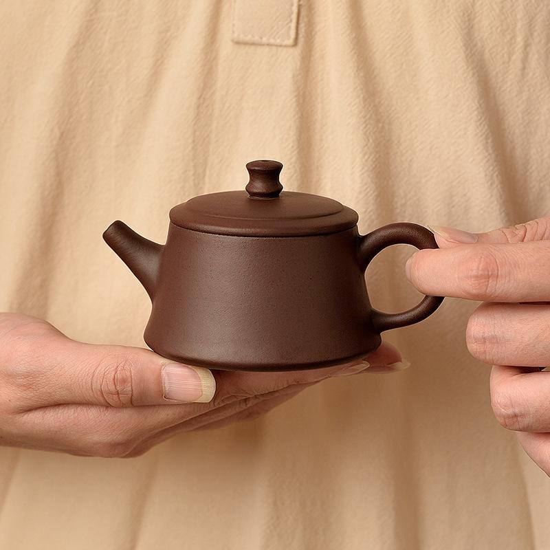 Small Hand-pulled Zhu Mud Teapot, Purple Clay Pot, Xishi Pot, Hanwa Furnace, the Pot Can Be Cut Off from Water.